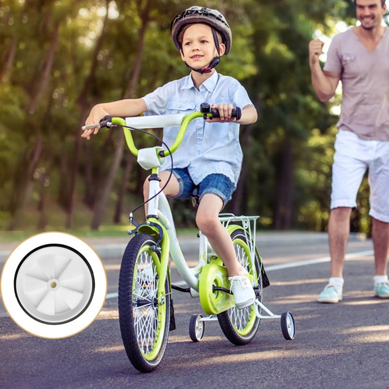 Ragyzity Bicycle Training Wheels for Kids, 1 Pair Bike Assist Wheel Balance Stabilisers Training Tool, Kids Bike Stabiliser Cycling Support Wheel Repair, Balance Stabilisers Training Tool(White) - Image 5